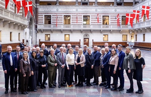 Länets kommunstyrelseordförande och Storsthlms arbetsutskott på besök  i Köpenhamns rådhus