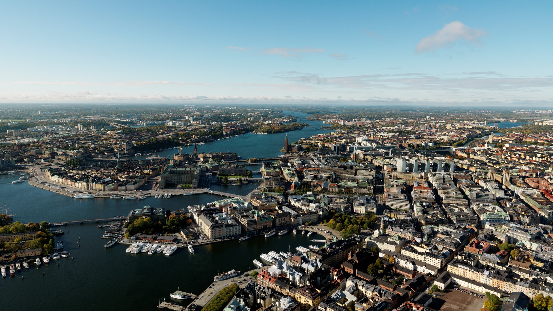 flygbild över stockholm